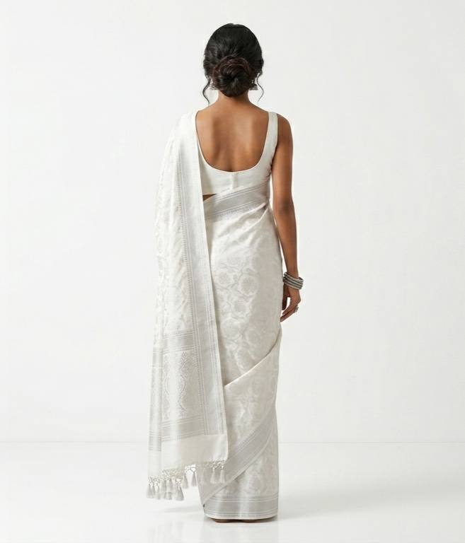 Chandra Designer Silk Saree with Unstitched Blouse Material
