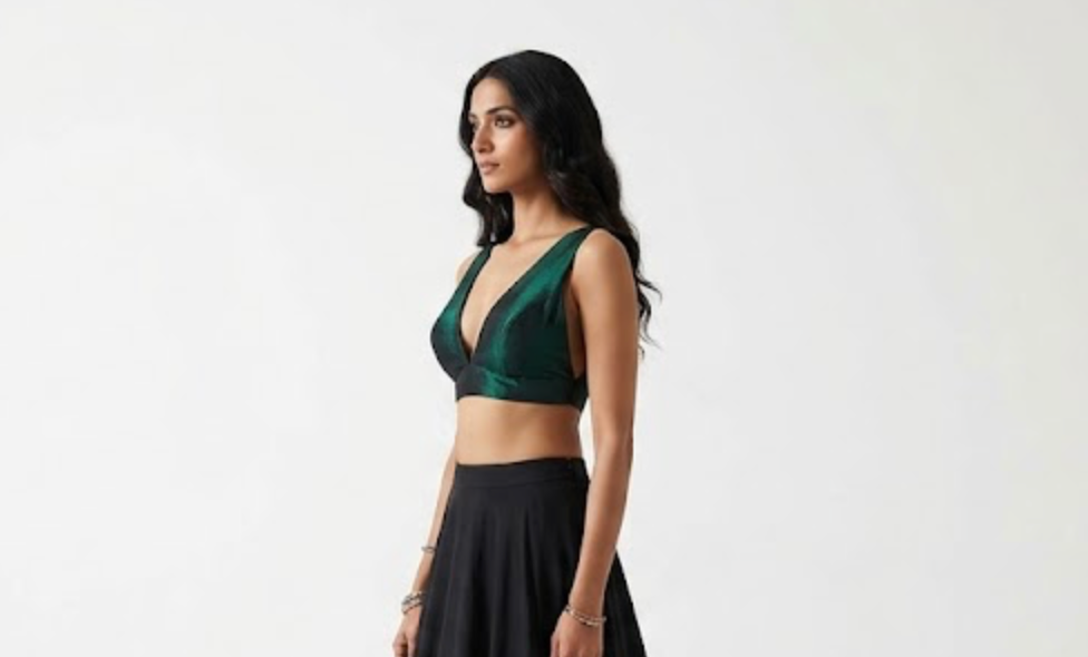 Moss V-Neck Blouse