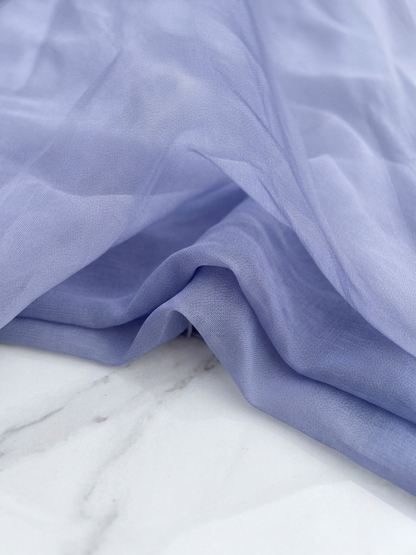 Mist Solid Chiffon Saree