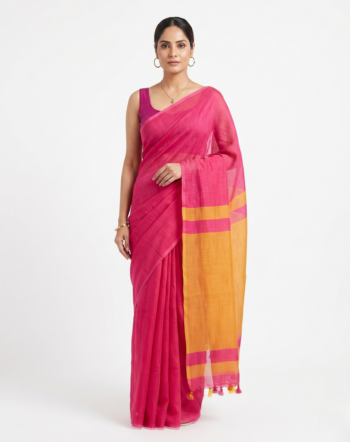 Gulaal Cotton Saree with Unstitched Blouse Material