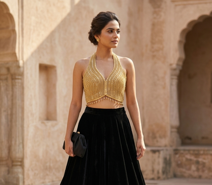 Golden Cascade Blouse