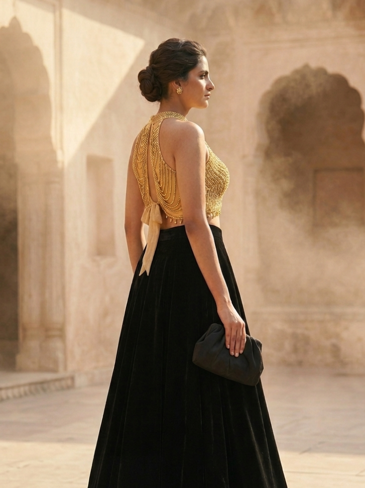 Golden Cascade Blouse