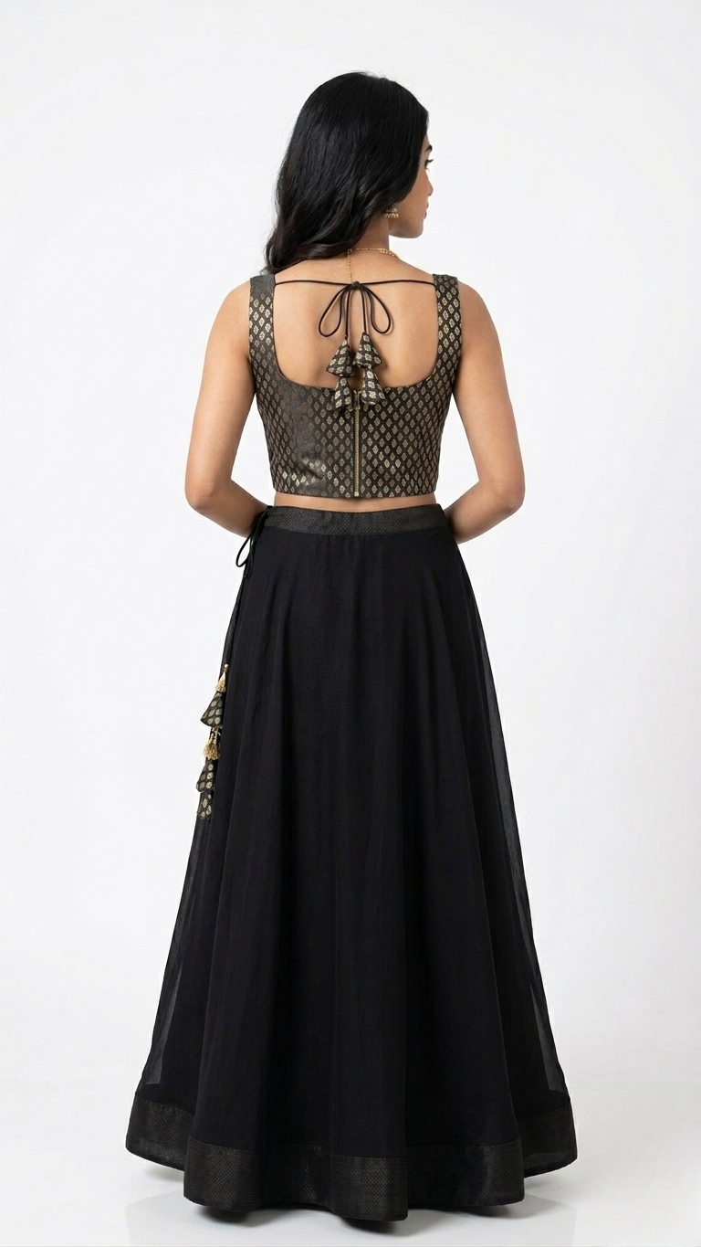 Raven Brocade Blouse