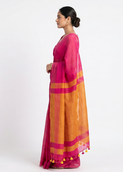 Gulaal Cotton Saree with Unstitched Blouse Material