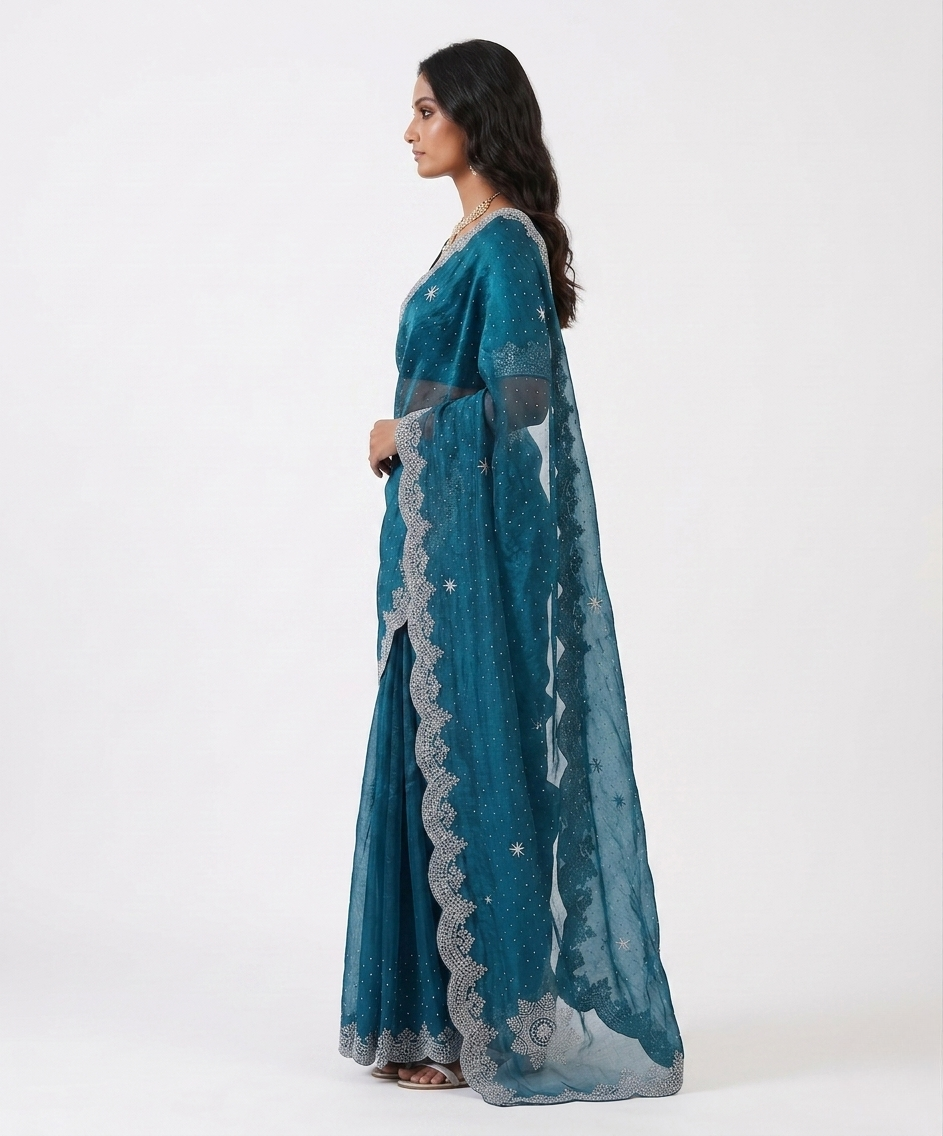 Samudra Tissue Designer Saree with Unstitched Blouse Material