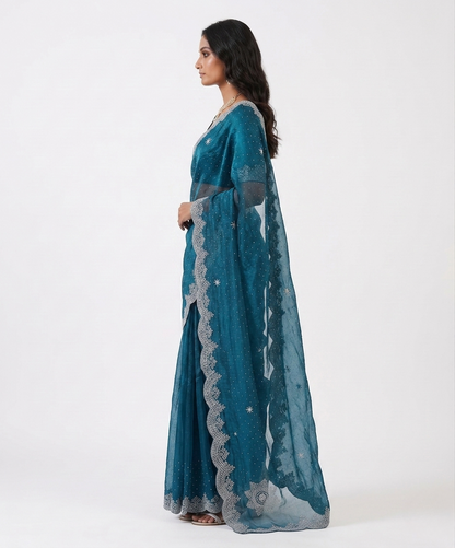 Samudra Tissue Designer Saree with Unstitched Blouse Material