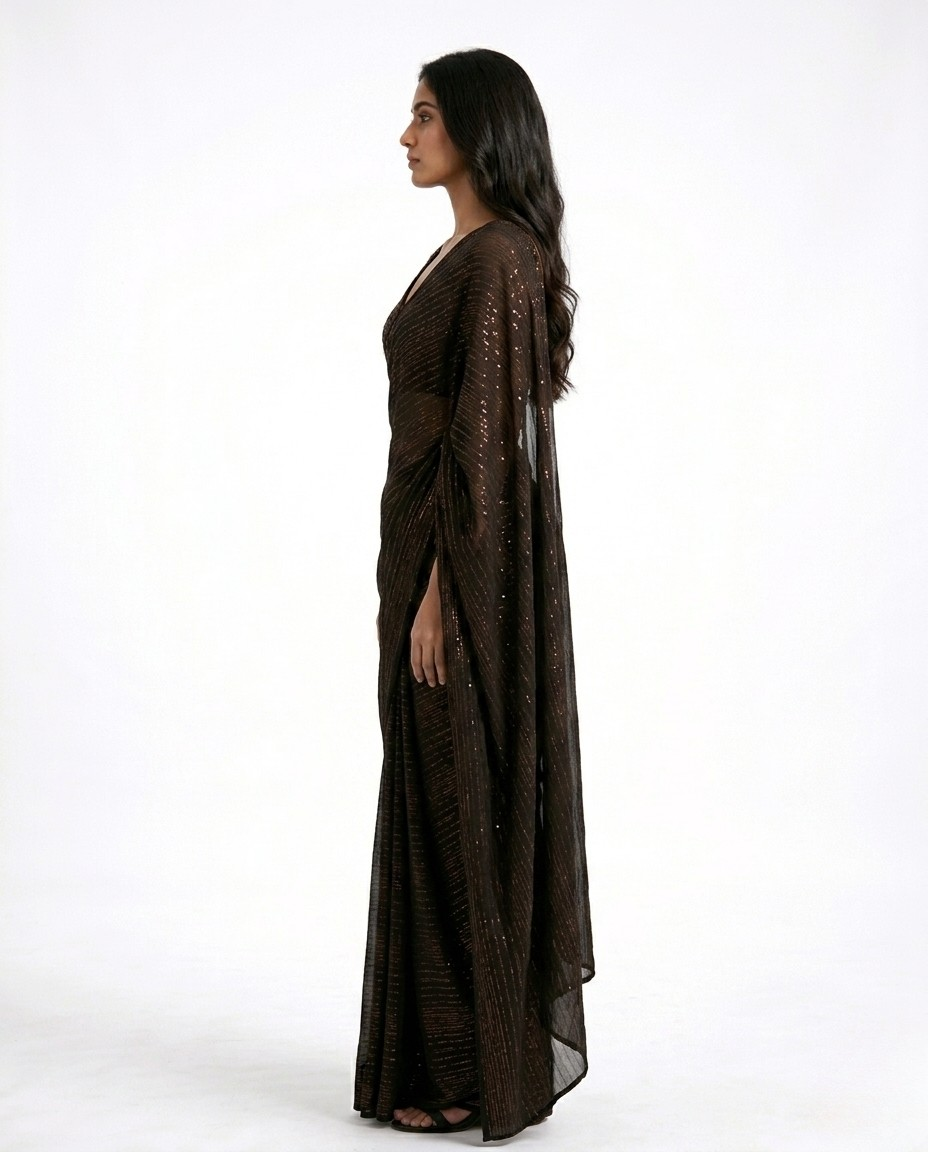 Ember Chiffon Saree