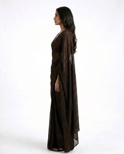 Ember Chiffon Saree