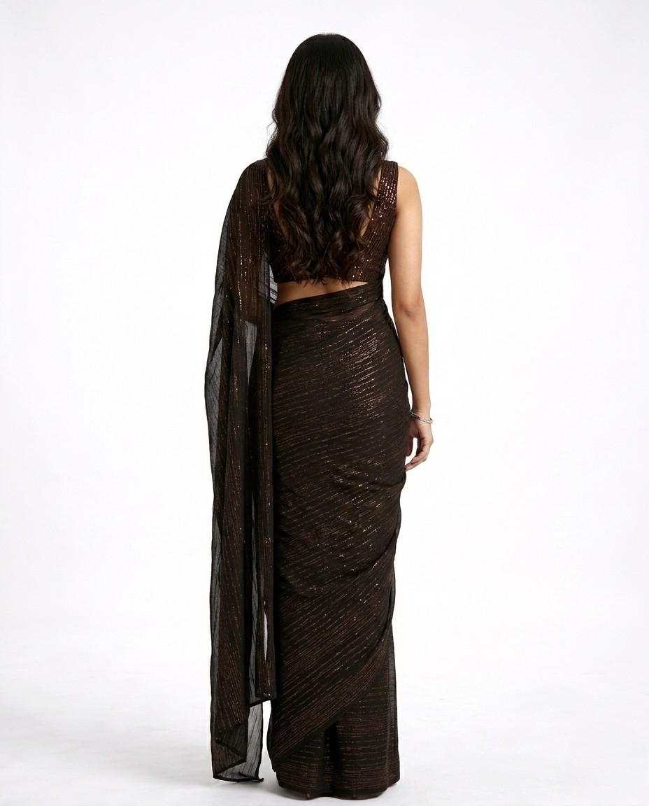 Ember Chiffon Saree