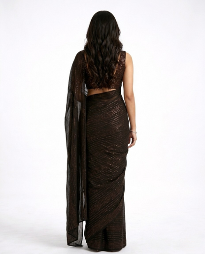 Ember Chiffon Saree
